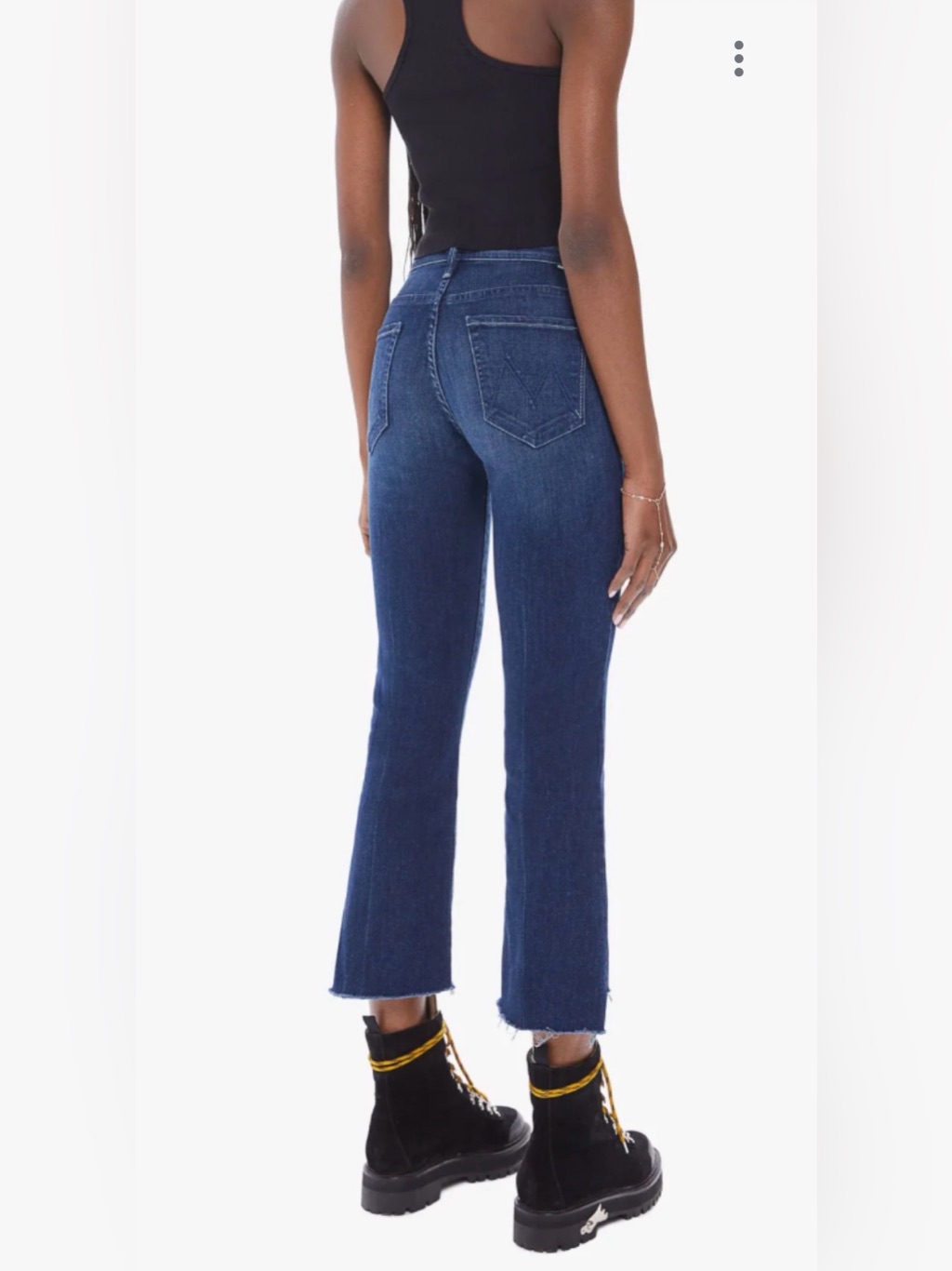 Mother High-Rise Flare Crop Jeans The Daydreamer Wash Tempted Again Rare